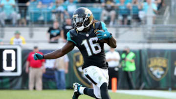 JACKSONVILLE, FL - DECEMBER 13: Denard Robinson #16 of the Jacksonville Jaguars runs for yardage during the game against the Indianapolis Colts at EverBank Field on December 13, 2015 in Jacksonville, Florida. (Photo by Sam Greenwood/Getty Images)