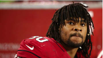GLENDALE, AZ - AUGUST 11: Defensive tackle Robert Nkemdiche #90 of the Arizona Cardinals on the bench during the preseason NFL game against the Los Angeles Chargers at University of Phoenix Stadium on August 11, 2018 in Glendale, Arizona. (Photo by Christian Petersen/Getty Images)