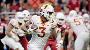 Iowa State Cyclones running back Kene Nwangwu (3) (Kirby Lee-USA TODAY Sports)