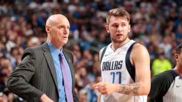 Dallas Mavericks Rick Carlisle Luka Doncic Copyright 2018 NBAE (Photo by Glenn James/NBAE via Getty Images)