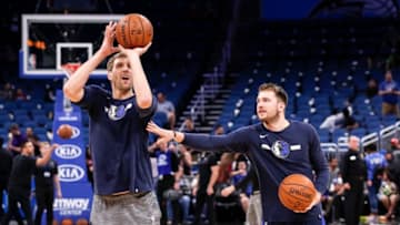 Dallas Mavericks Dirk Nowitzki Luka Doncic (Photo by Don Juan Moore/Getty Images)
