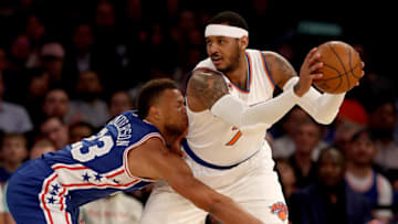 NEW YORK, NY - APRIL 12: Carmelo Anthony