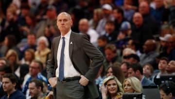 DALLAS, TX - FEBRUARY 10: Head coach Rick Carlisle of the Dallas Mavericks looks on as the Dallas Mavericks play the Los Angeles Lakers in the first half at American Airlines Center on February 10, 2018 in Dallas, Texas. (Photo by Ron Jenkins/Getty Images)