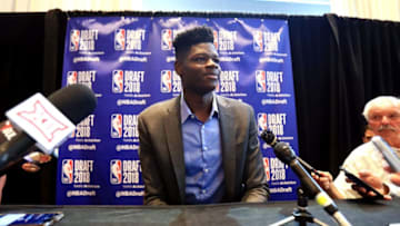 NEW YORK, NY - JUNE 20: NBA Draft Prospect Mohamed Bamba speaks to the media before the 2018 NBA Draft at the Grand Hyatt New York Grand Central Terminal on June 20, 2018 in New York City. NOTE TO USER: User expressly acknowledges and agrees that, by downloading and or using this photograph, User is consenting to the terms and conditions of the Getty Images License Agreement. (Photo by Mike Lawrie/Getty Images)