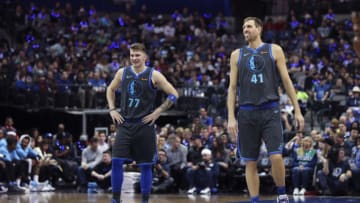 Dallas Mavericks Luka Doncic Dirk Nowitzki Mandatory Credit: Kevin Jairaj-USA TODAY Sports