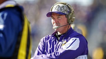 zNov 8, 2015; Minneapolis, MN, USA; Minnesota Vikings head coach Mike Zimmer looks to the field as his team plays the St. Louis Rams at TCF Bank Stadium. The Vikings win 21-18. Mandatory Credit: Bruce Kluckhohn-USA TODAY Sports
