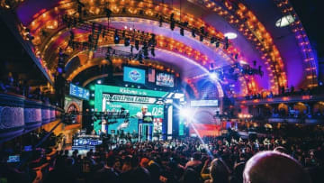 Apr 28, 2016; Chicago, IL, USA; A general view as Carson Wentz (North Dakota State) is selected by the Philadelphia Eagles as the number two overall pick in the first round of the 2016 NFL Draft at Auditorium Theatre. Mandatory Credit: Chuck Anderson-USA TODAY Sports