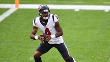 PITTSBURGH, PA - SEPTEMBER 27: Deshaun Watson #4 of the Houston Texans in action during the game against the Pittsburgh Steelers at Heinz Field on September 27, 2020 in Pittsburgh, Pennsylvania. (Photo by Joe Sargent/Getty Images)