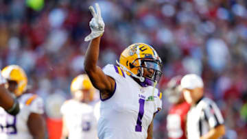 Ja'Marr Chase #1 of the LSU Tigers (Photo by Kevin C. Cox/Getty Images)