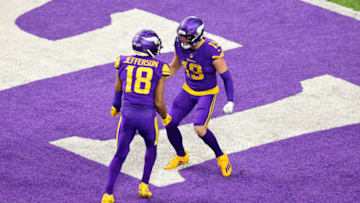 (Photo by Adam Bettcher/Getty Images) Justin Jefferson and Adam Thielen
