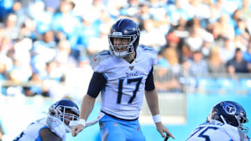CHARLOTTE, NORTH CAROLINA - NOVEMBER 03: Ryan Tannehill #17 of the Tennessee Titans during their game at Bank of America Stadium on November 03, 2019 in Charlotte, North Carolina. (Photo by Streeter Lecka/Getty Images)