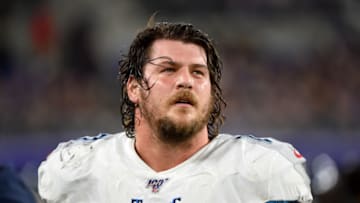 Taylor Lewan #77, Tennessee Titans (Photo by Will Newton/Getty Images)