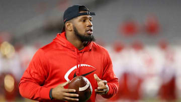 HOUSTON, TX - NOVEMBER 15: Ed Oliver #10 of the Houston Cougars watches players warm up before the game against the Tulane Green Wave at TDECU Stadium on November 15, 2018 in Houston, Texas. (Photo by Tim Warner/Getty Images)