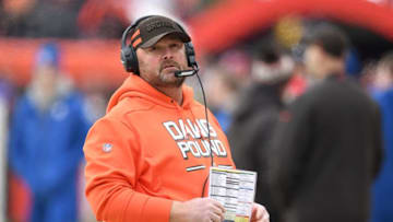 CLEVELAND, OH - DECEMBER 23: Cleveland Browns offensive coordinator Freddie Kitchens looks on during the first quarter against the Cincinnati Bengals at FirstEnergy Stadium on December 23, 2018 in Cleveland, Ohio. (Photo by Jason Miller/Getty Images)
