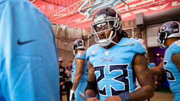 NASHVILLE, TN - DECEMBER 15: Tye Smith #23 of the Tennessee Titans exits the tunnel before the game against the Houston Texans at Nissan Stadium on December 15, 2019 in Nashville, Tennessee. (Photo by Brett Carlsen/Getty Images)