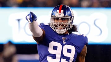 EAST RUTHERFORD, NEW JERSEY - DECEMBER 29: (NEW YORK DAILIES OUT) Leonard Williams #99 of the New York Giants in action against the Philadelphia Eagles at MetLife Stadium on December 29, 2019 in East Rutherford, New Jersey. The Eagles defeated the Giants 34-17. (Photo by Jim McIsaac/Getty Images)