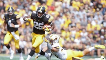 IOWA CITY, IOWA- SEPTEMBER 2: Running back Akrum Wadley