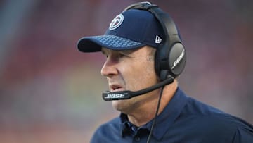 SANTA CLARA, CA - DECEMBER 17: Head coach Mike Mularkey of the Tennessee Titans looks on from the sidelines against the San Francisco 49ers during an NFL football game at Levi's Stadium on December 17, 2017 in Santa Clara, California. (Photo by Thearon W. Henderson/Getty Images)