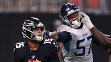 Feleipe Franks #15, Atlanta Falcons, Wyatt Ray #57, Tennessee Titans (Photo by Kevin C. Cox/Getty Images)