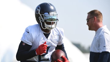 Julio Jones, Tennessee Titans (Mandatory Credit: Christopher Hanewinckel-USA TODAY Sports)