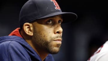 Jun 27, 2016; St. Petersburg, FL, USA; Boston Red Sox pitcher David Price (24) looks on against the Tampa Bay Rays at Tropicana Field. Tampa Bay Rays defeated the Boston Red Sox 13-7. Mandatory Credit: Kim Klement-USA TODAY Sports