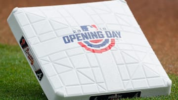 ATLANTA, GA - MARCH 29: A general view of third base prior to Opening Day between the Atlanta Braves and the Philadelphia Phillies at Suntrust Park on March 29, 2018 in Atlanta, Georgia. (Photo by Kevin C. Cox/Getty Images)