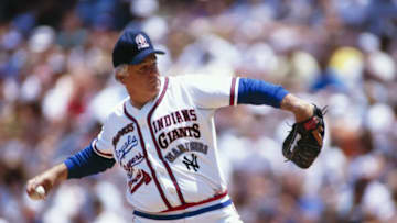 Former Atlanta Braves legend Gaylord Perry. (Photo by Stephen Dunn/Getty Images)