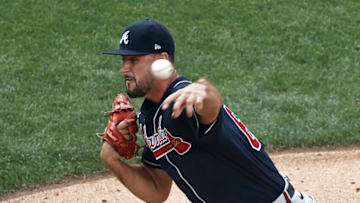 NEW YORK, NY - JULY 26: Kyle Muller #66 of the Atlanta Braves pitches in the fourth inning against the New York Mets during game one of a doubleheader at Citi Field on July 26, 2021 in New York City. (Photo by Adam Hunger/Getty Images)
