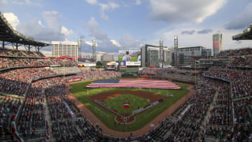 The venue for today and Wednesday: the Atlanta Braves home at Truist Park. (Photo by Brett Davis/Getty Images)