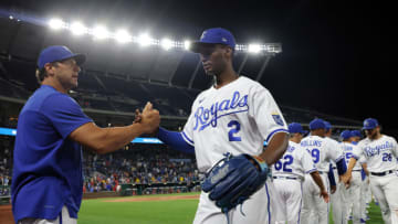 Michael A. Taylor of the Kansas City Royals is reportedly on the radar of the Atlanta Braves. (Photo by Jamie Squire/Getty Images)