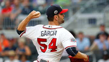 ATLANTA, GA - JUNE 06: Jaime Garcia #54 of the Atlanta Braves pitches in the first inning against the Philadelphia Phillies at SunTrust Park on June 6, 2017 in Atlanta, Georgia. (Photo by Kevin C. Cox/Getty Images)