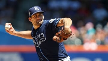 NEW YORK, NY - JULY 08: Pitcher Nathan Eovaldi #24 of the Tampa Bay Rays delivers a pitch against the New York Mets during the first inning of a game at Citi Field on July 8, 2018 in the Flushing neighborhood of the Queens borough of New York City. The Rays defeated the Mets 9-0. (Photo by Rich Schultz/Getty Images)
