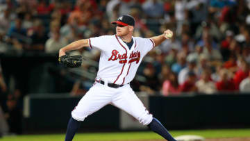 One-time Atlanta Braves relief pitcher Jonny Venters is a Brave once more. The three-time TJ Surgery survivor came over in a trade with the Rays On July 26, 2018. (Photo by Kevin C. Cox/Getty Images)