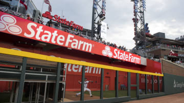 Home bullpen before game against Washington Nationals at SunTrust Park on April 18, 2017 (Photo by Pouya Dianat/Beam/Atlanta Braves/Getty Images)