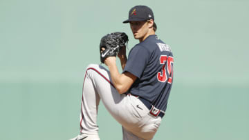 FORT MYERS, FLORIDA - MARCH 01: Kyle Wright #30 of the Atlanta Braves (Photo by Michael Reaves/Getty Images)