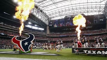 Jan 3, 2016; Houston, TX, USA; Houston Texans players enter the field before the game against the Jacksonville Jaguars at NRG Stadium. Houston won 30-6. Mandatory Credit: Kevin Jairaj-USA TODAY Sports