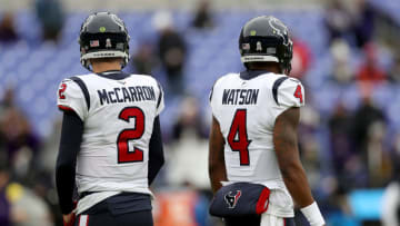 AJ McCarron, Deshaun Watson of Houston Texans(Photo by Rob Carr/Getty Images)