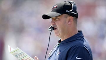 LOS ANGELES, CA - AUGUST 25: Head coach Bill O'Brien of the Houston Texans on the sidelines during a preseason game against the Los Angeles Rams at Los Angeles Memorial Coliseum on August 25, 2018 in Los Angeles, California. (Photo by Harry How/Getty Images)