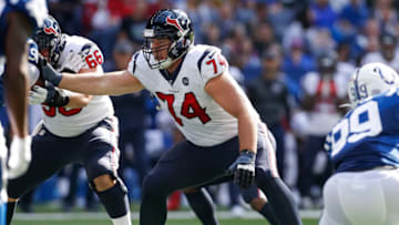 Max Scharping #74 of the Houston Texans (Photo by Michael Hickey/Getty Images)