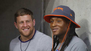 Houston Texan players J.J. Watt and DeAndre Hopkins (Photo by Scott Halleran/Getty Images)