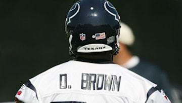 HOUSTON - MAY 09: Rookie tackle from Virginia Tech Duane Brown