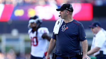 FOXBORO, MA - SEPTEMBER 24: Head coach Bill O'Brien of the Houston Texans looks on during the second half against the New England Patriots at Gillette Stadium on September 24, 2017 in Foxboro, Massachusetts.(Photo by Maddie Meyer/Getty Images)