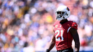 LOS ANGELES, CA - SEPTEMBER 16: Patrick Peterson #21 of the Arizona Cardinals waits during the third quarter in a 34-0 loss to the Los Angeles Rams at Los Angeles Memorial Coliseum on September 16, 2018 in Los Angeles, California. (Photo by Harry How/Getty Images)