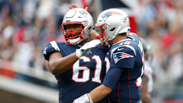 New England Patriots offensive tackle Marcus Cannon (61) Mandatory Credit: Greg M. Cooper-USA TODAY Sports