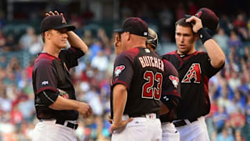 Mike Butcher (23) was retained as pitching coach. (Jennifer Stewart-USA TODAY Sports)