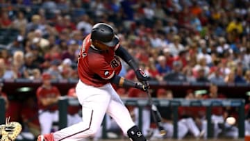 Apr 24, 2016; Phoenix, AZ, USA; Arizona Diamondbacks second baseman Jean Segura against the Pittsburgh Pirates at Chase Field. Mandatory Credit: Mark J. Rebilas-USA TODAY Sports
