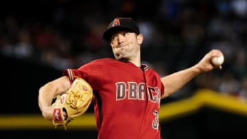Jun 12, 2016; Phoenix, AZ, USA; Arizona Diamondbacks starting pitcher Robbie Ray (38) throws during the first inning against the Miami Marlins at Chase Field. Mandatory Credit: Matt Kartozian-USA TODAY Sports
