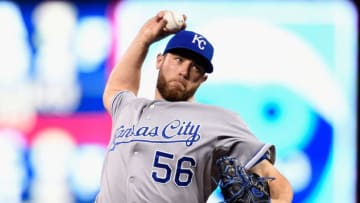 MINNEAPOLIS, MN - JUNE 9: Greg Holland #56 of the Kansas City Royals delivers a pitch against the Minnesota Twins during the ninth inning of the game on June 9, 2015 at Target Field in Minneapolis, Minnesota. The Royals defeated the Twins 2-0. (Photo by Hannah Foslien/Getty Images)