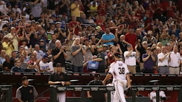 PHOENIX, AZ - AUGUST 30: Fans cheer for starting pitcher Robbie Ray