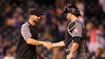 DENVER, CO - SEPTEMBER 01: Pinch hitter Daniel Descalso